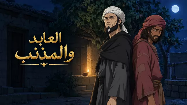العابد والمذنب — صورة الغلاف